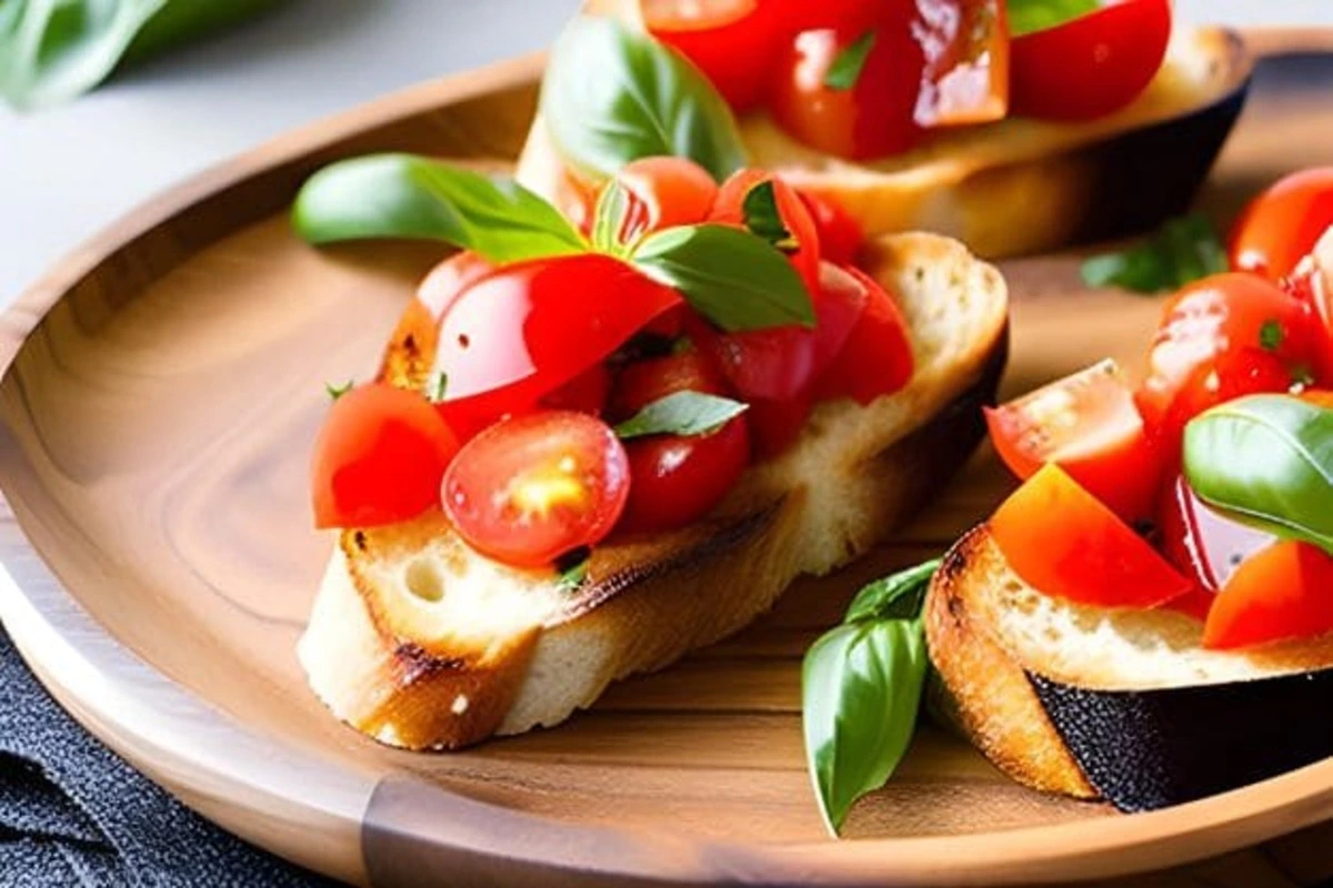 A Entrada Perfeita Bruschetta De Tomate Com Temperos Italianos