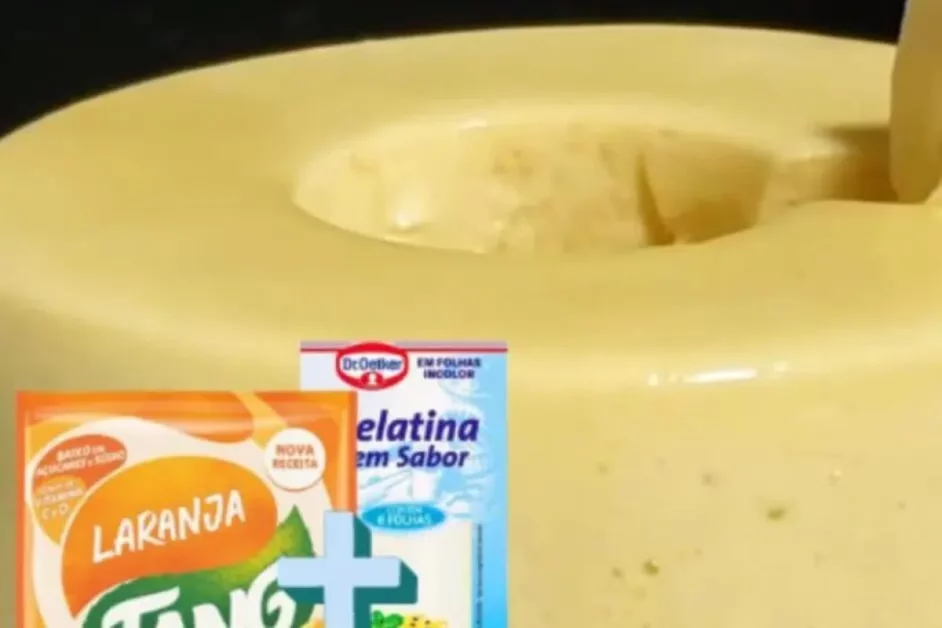 Incrível Sobremesa cremosa de gelatina e suco Tang pronta em poucos minutos