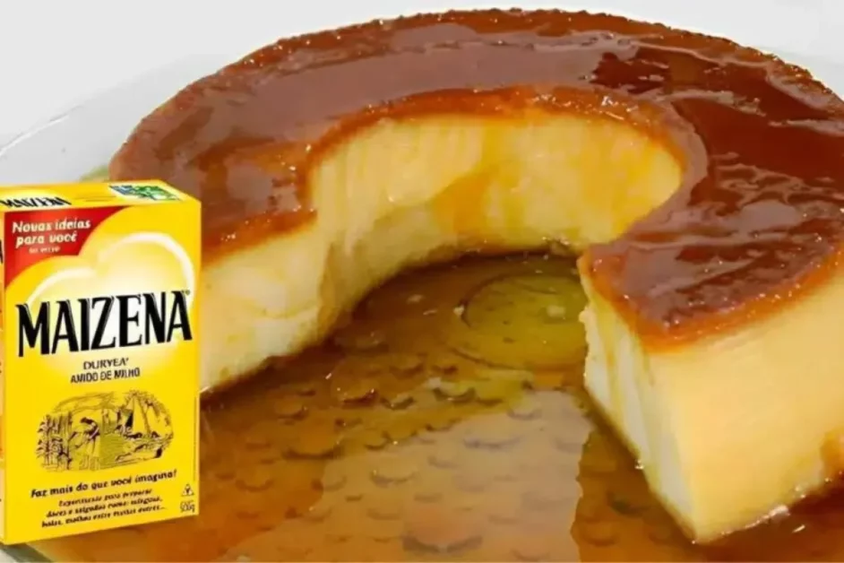 delicioso Pudim de maisena sem gelatina e sem forno