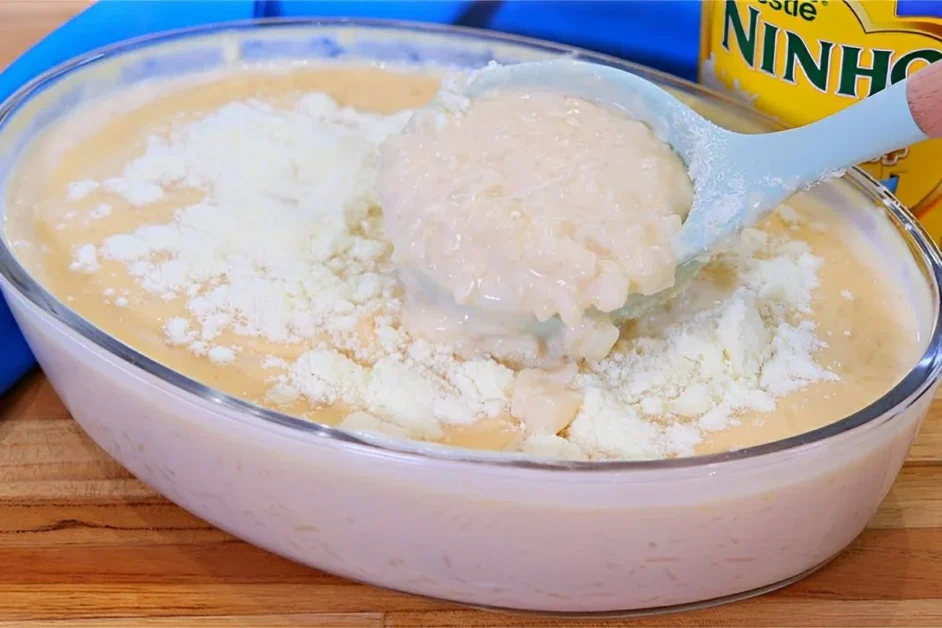 Arroz doce de leite ninho sobremesa perfeita para os dias de frio