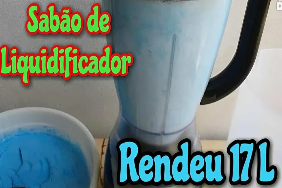 Fiz 15 litros de sabão de liquidificador usando ingredientes que eu tinha em casa