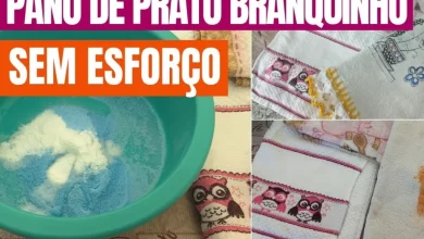 Misturinha caseira secreta para limpar pano de prato encardido