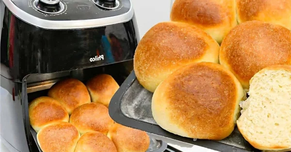 Pão Caseiro Assado na Airfryer