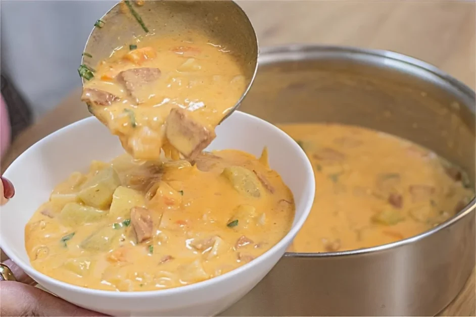 Sopa cremosa de calabresa para esquentar nos dias de frio