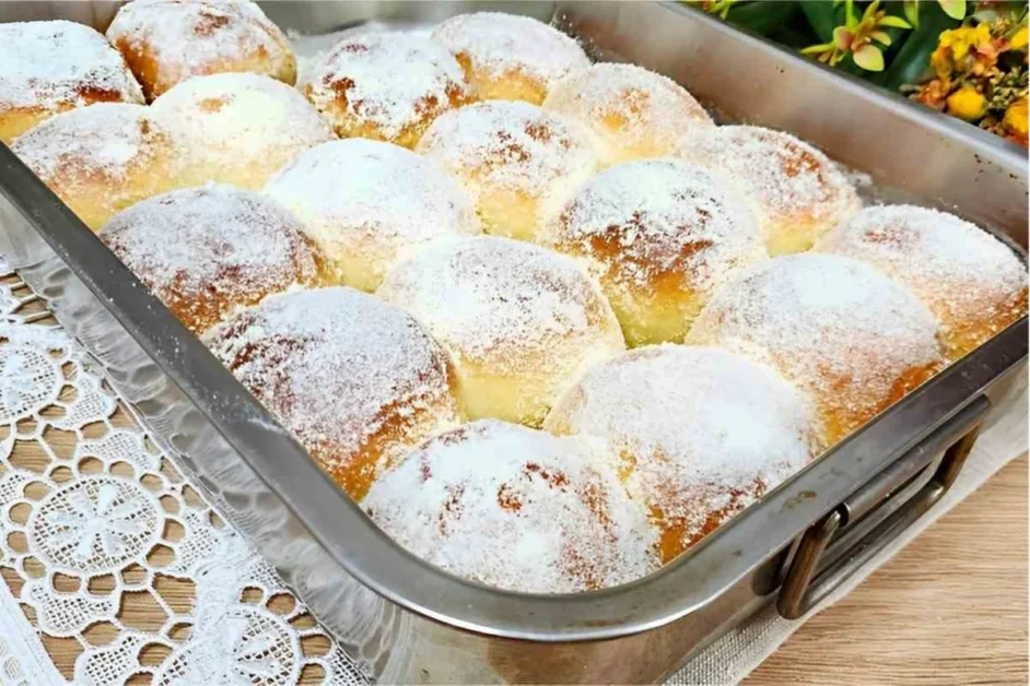 Pão doce de leite condensado fofinho