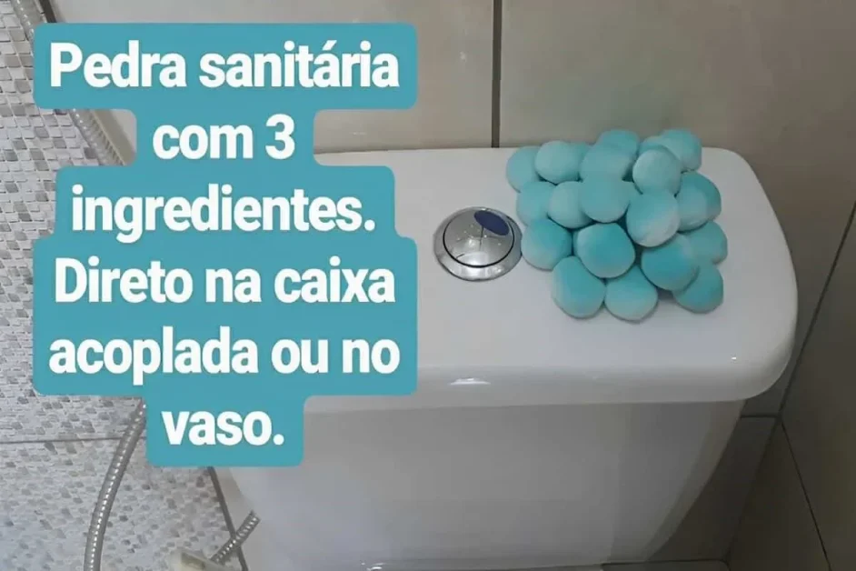 Pedra sanitária caseira com 3 ingredientes para deixar o seu banheiro limpo e perfumado sem gastar muito