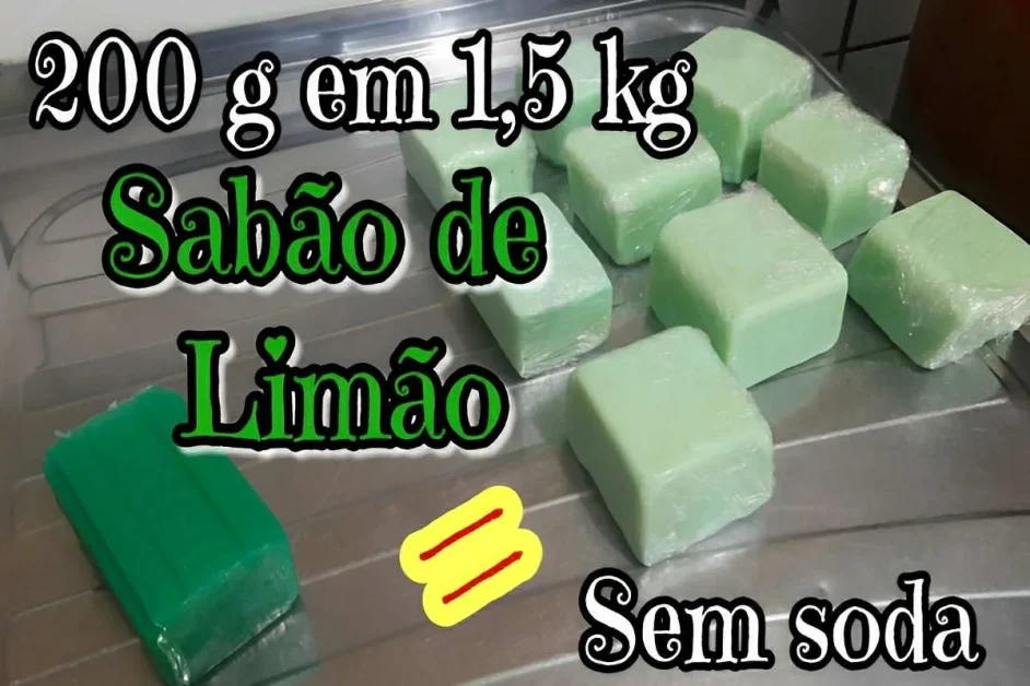 Sabão de limão sem soda que rende bastante