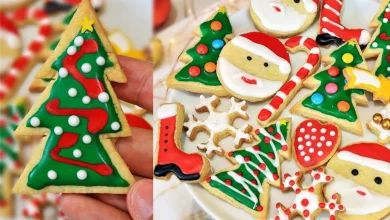 Biscoitinho de Natal decorado com massa fácil de fazer e que derrete na boca