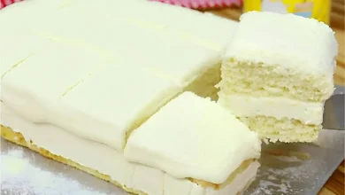 Bolo de Leite Ninho recheado para lanche ou festa tão levinho que desmancha na boca