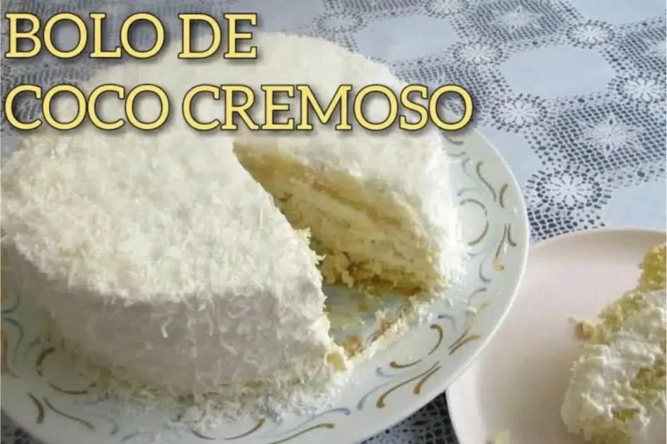 É sem glúten bolo de coco sem glúten cremoso e molhadinho uma delícia e irresistível