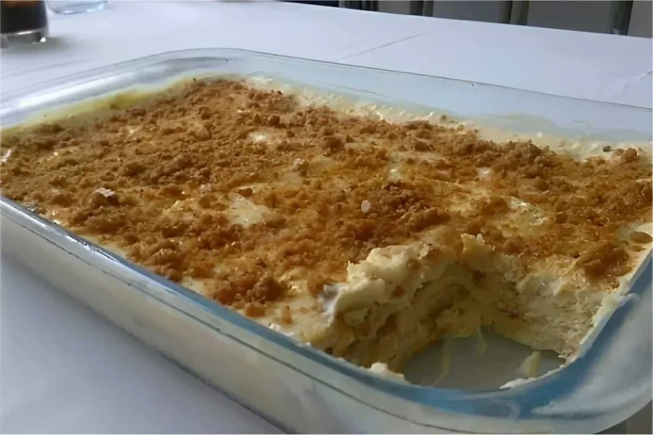 Pavê de paçoca cremoso e com um sabor marcante e irresistível