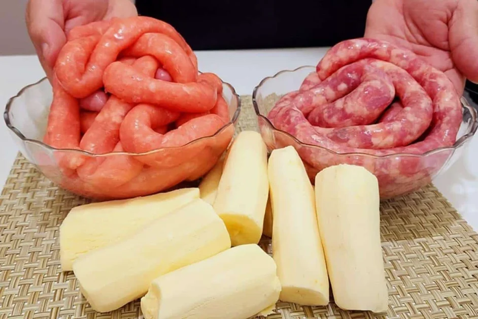 Receita com linguiça e mandioca a melhor que já fiz fica uma maravilha de sabores