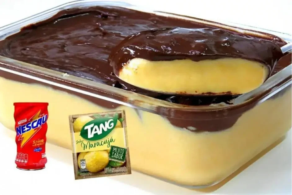 Fiz uma sobremesa de tang com nescau surpreendente e muito gostosa