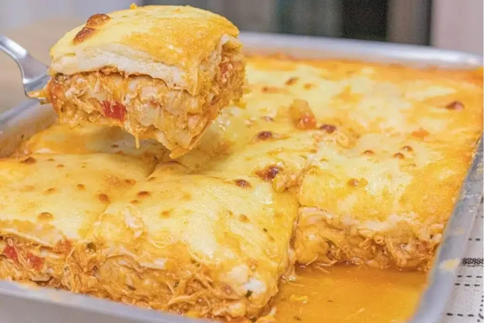 Lasanha de frango tamanho família aquele almoço delicioso que reúne toda família em casa