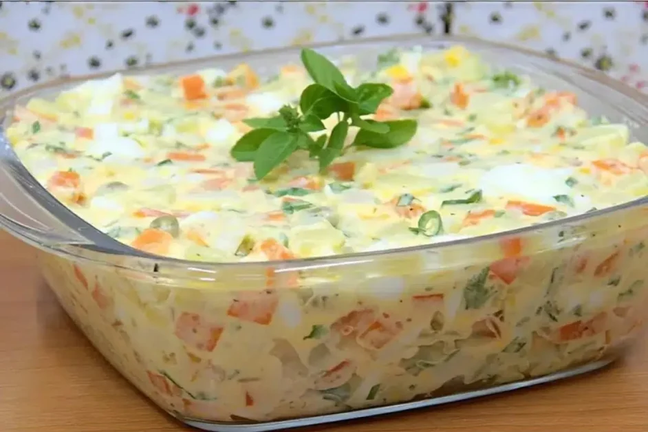 Salada de maionese bem completa e fácil de preparar perfeita para o seu churrasco de natal