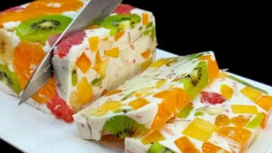 Sobremesa de frutas para o Natal e Ano novo