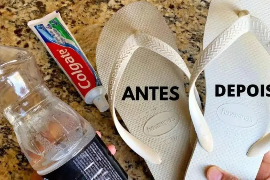 Veja essa dica sensacional de como limpar chinelo encardido e deixar branquinho de novo