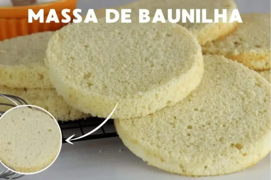 Massa branca de baunilha para bolo de festa super fofinha que não quebra na hora de rechear