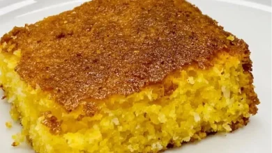 Receita de vó bolo de flocão sem farinha de trigo que fica com uma textura incrível