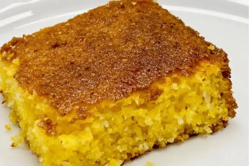 Receita de vó bolo de flocão sem farinha de trigo que fica com uma textura incrível