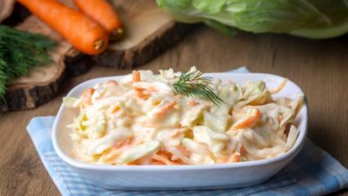 Salada de Repolho com Creme de Leite