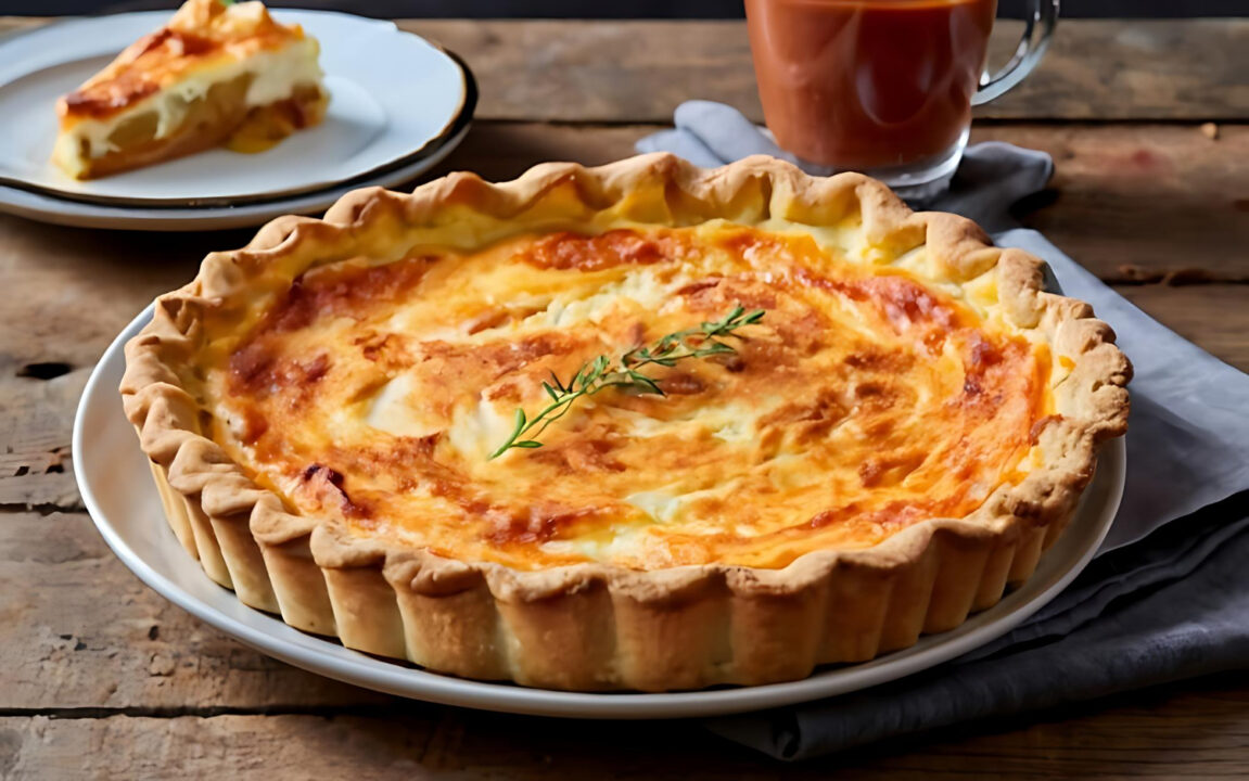 Quiche de Camarão com Alho-poró