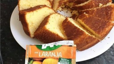 Bolo de laranja com suco em pó muito fácil