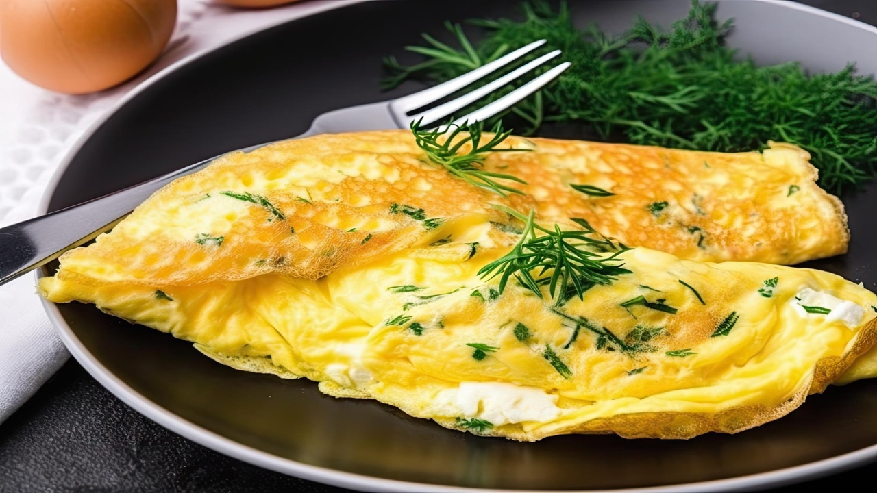 Omelete com Ervas Frescas e Queijo Branco Uma Receita que Aprendi com Minha Mãe