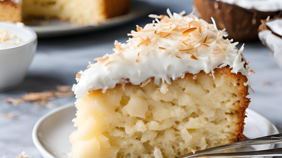 Bolo de Coco com Farinha de Aveia bem Saudável e Delicioso