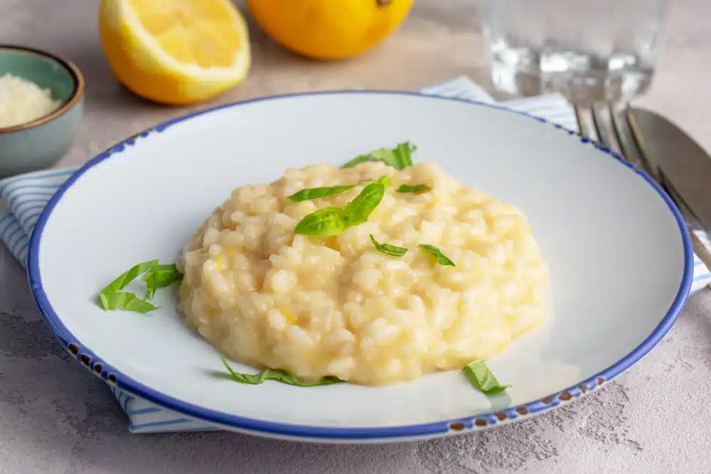 Receita de Risoto Italiano de Limão Fresco e Vibrante